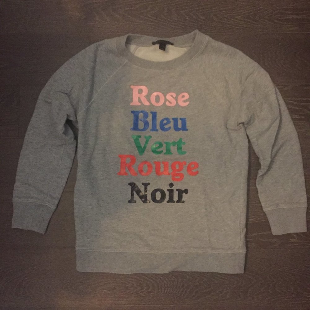 J.CREW 3/4 length sleeve sweatshirt